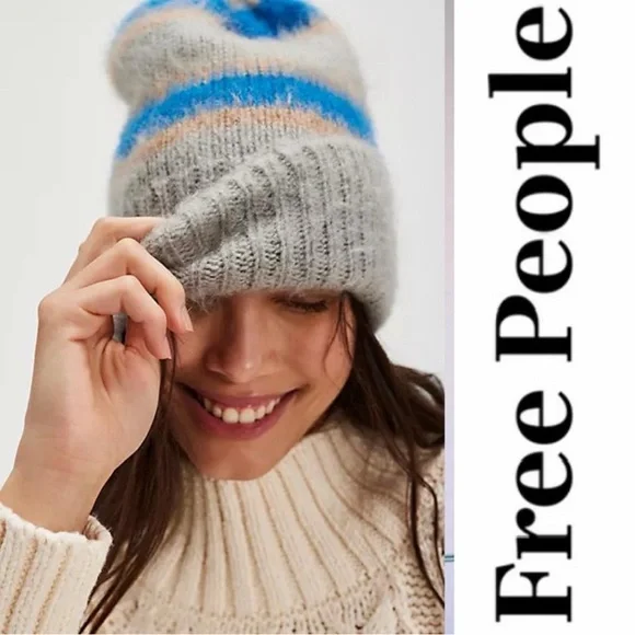 Free People Groove Striped Beanie ❤️ NWOT - Picture 1 of 5